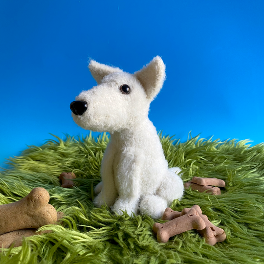 Crochet pattern white shepherd dog amigurumi