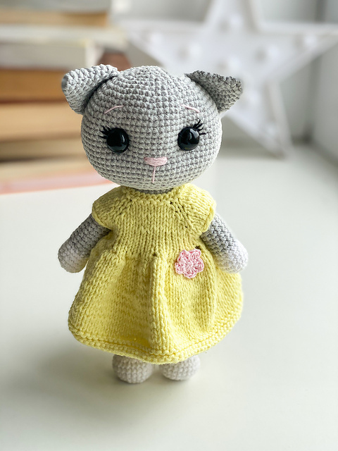 Easy crochet pattern of stuffed Cat amigurumi doll (PDF file). - Image 6