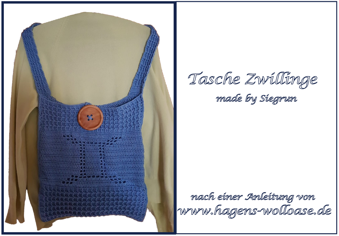 Häkelanleitung Tasche Sternzeichen "Zwillinge" - Bild 3