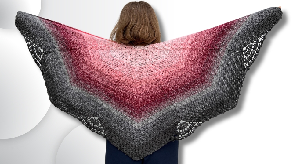 Crochet Pattern Butterfly Shawl – with Crochet Chart