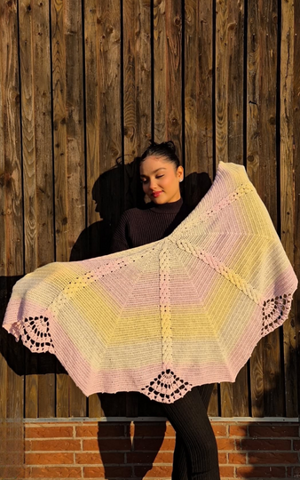 Häkelanleitung Tuch Butterfly – mit Häkelschrift