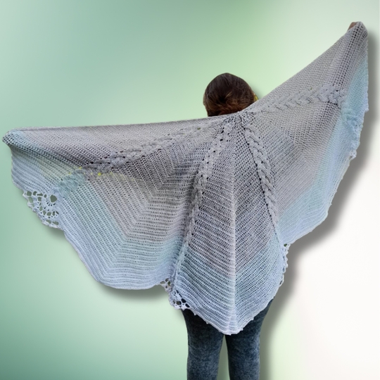 Häkelanleitung Tuch Butterfly – mit Häkelschrift