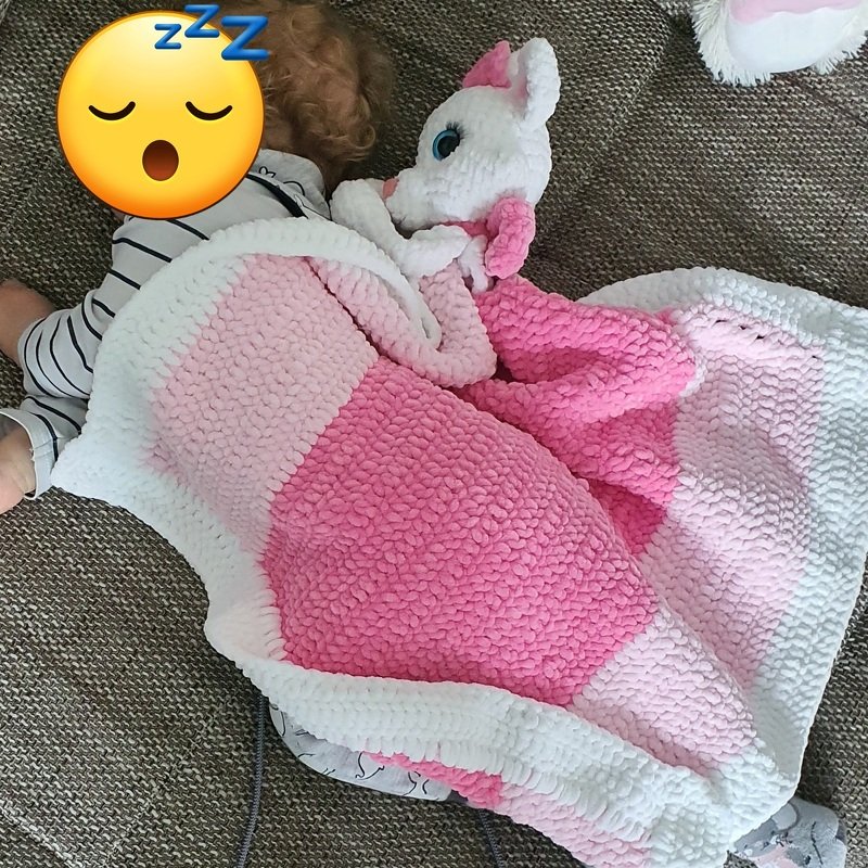 Häkelanleitung Katze XXL Schnuffeltuch / Decke - Bild 6