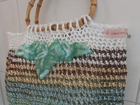 Häkelanleitung Strandtasche Basttasche