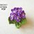 Crochet pattern Flower brooch with violets
