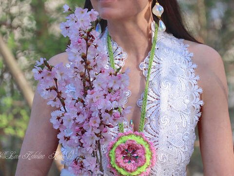 Häkel Anleitung Blüten Kette Elfengarten
