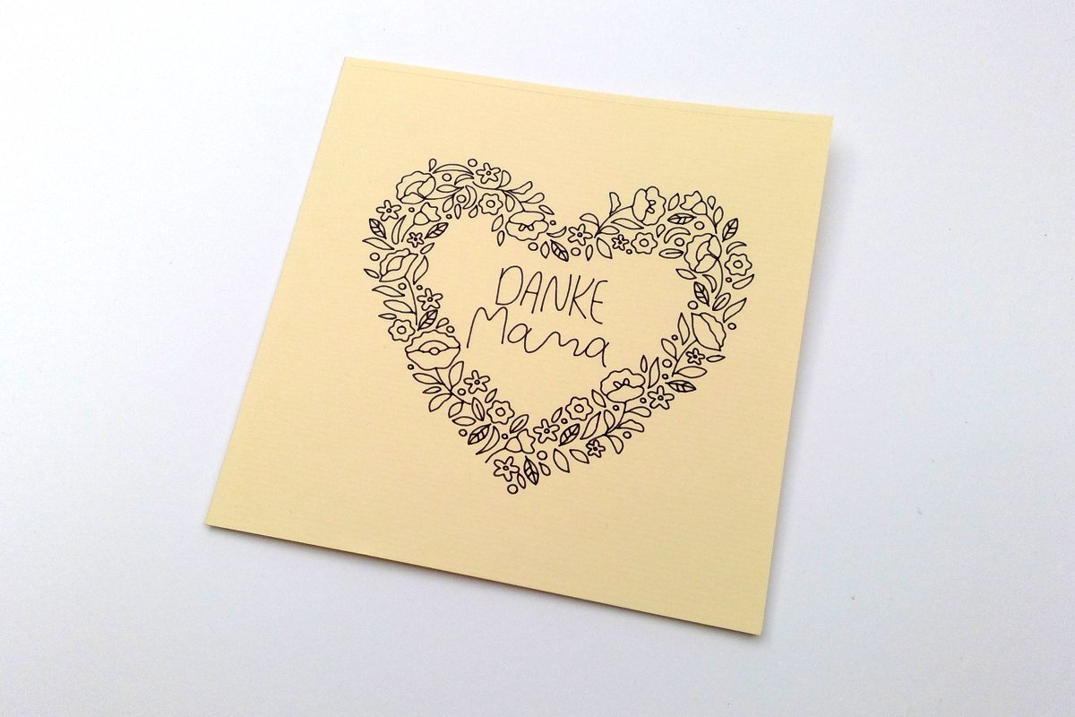 Singleline Muttertag Plotterdatei SVG DXF FCM - Bild 4