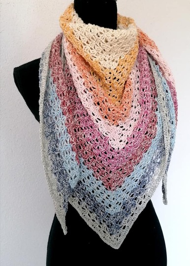 Häkelanleitung - Tuch "Gwen"