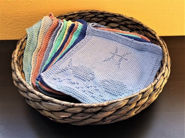 Knitting Pattern ALL 12 Zodiac Signs - Dishcloth / Washcloth
