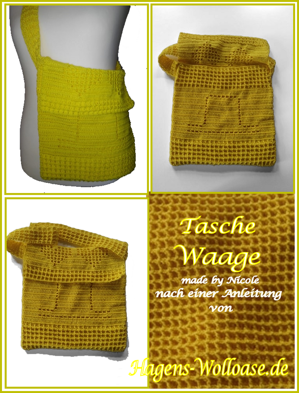 Häkelanleitung Tasche Sternzeichen "Waage"