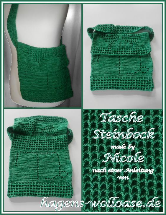 Häkelanleitung Tasche Sternzeichen "Steinbock"