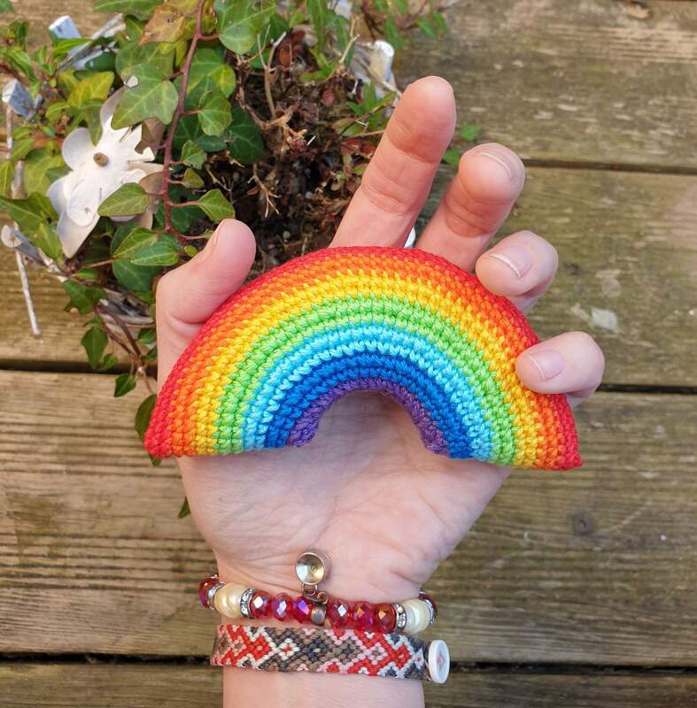 Häkelanleitung Regenbogen in deutsch und englisch, crochet pattern, english - Bild 3