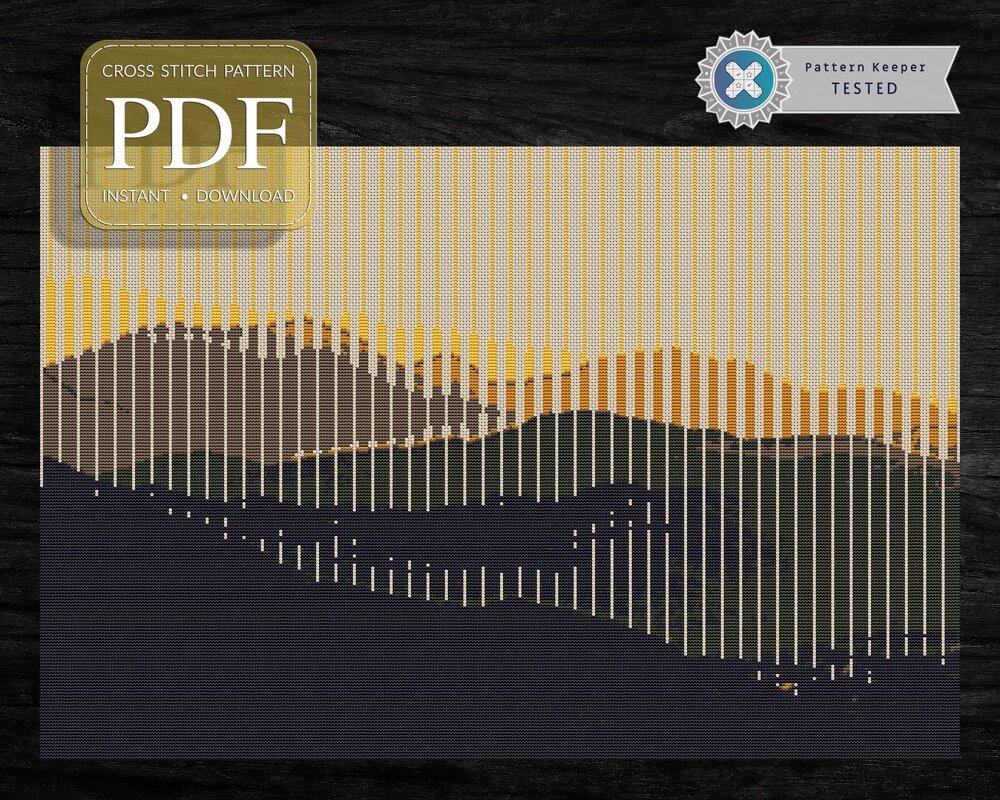 Hills Sunset > Cross Stitch Pattern PDF
