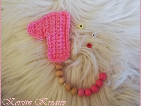 Häkelanleitung Rechenkette "Die 1"