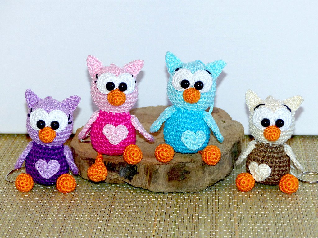 Häkelanleitung Schlüsselanhänger Eule - Bild 4