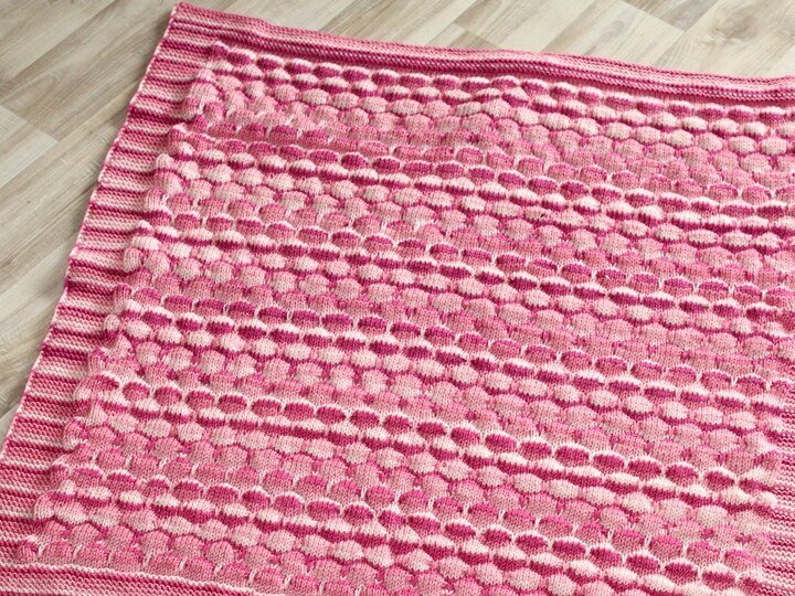 Strickanleitung Babydecke, Wagendecke, Krabbeldecke, ca. 75 x 75 cm  #298