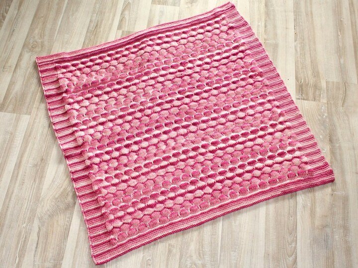 Strickanleitung Babydecke, Wagendecke, Krabbeldecke, ca. 75 x 75 cm  #298