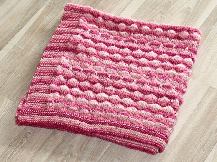 Strickanleitung Babydecke, Wagendecke, Krabbeldecke, ca. 75 x 75 cm  #298