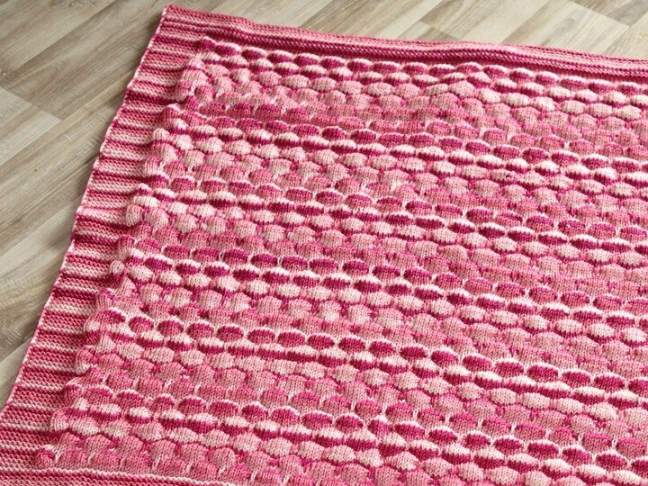 Strickanleitung Babydecke, Wagendecke, Krabbeldecke, ca. 75 x 75 cm  #298