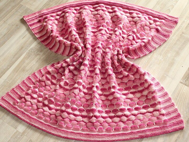 Strickanleitung Babydecke, Wagendecke, Krabbeldecke, Plaid ca. 75 x 75 cm