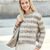Strickanleitung: Pulli mit Streifen in Camel und Creme