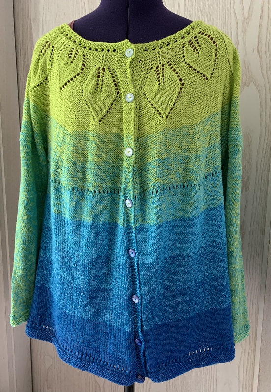 Frühlingserwachen, Damenjacke Rundpasse stricken