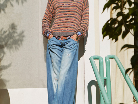 Strickanleitung: Ringelpulli mit Matt-Glanzeffekten