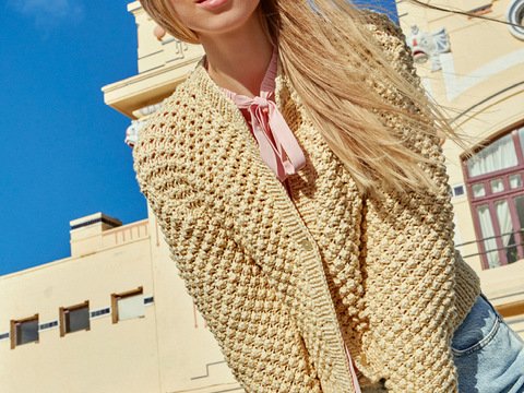 Strickanleitung: Cardigan im klassischen Persianermuster