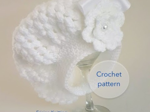 Baby beret // pattern beret // crochet baby hat // baptize beret | bonnet