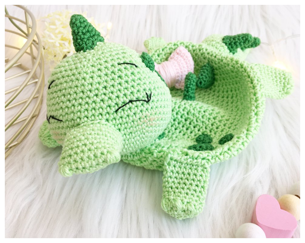 Schmusekrokodino- Häkelanleitung Schmusetuch von Wolldiamant - Bild 2