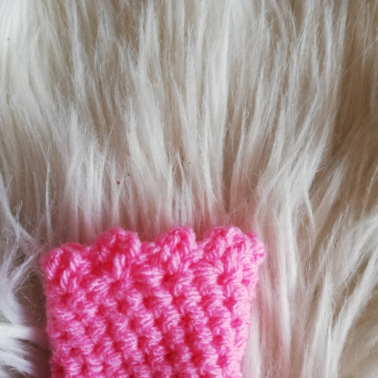 Häkelanleitung Babysocke mit Mausezähnchenrand - tragbar von 0-6 Monate