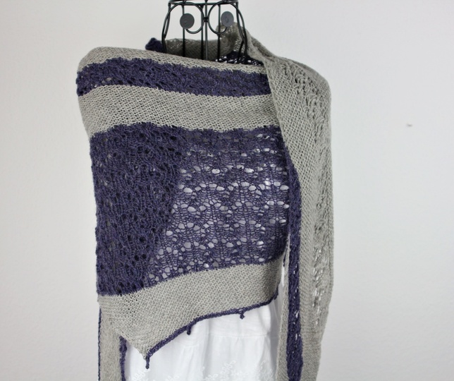 Strickanleitung asymetrisches Tuch "Space"