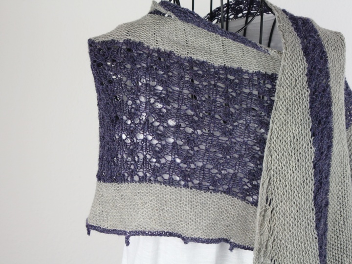 Strickanleitung asymetrisches Tuch "Space"