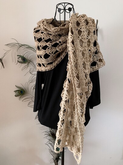 Crochet pattern stole "Penthesileia"