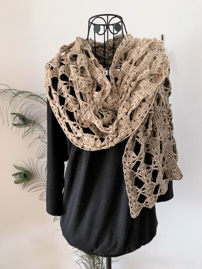 Crochet pattern stole "Penthesileia"