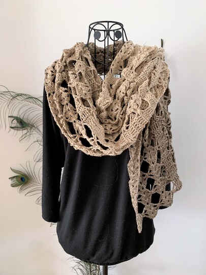 Crochet pattern stole "Penthesileia"