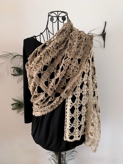 Crochet pattern stole "Penthesileia"