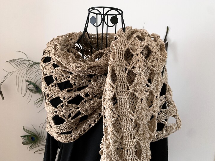 Crochet pattern stole "Penthesileia"