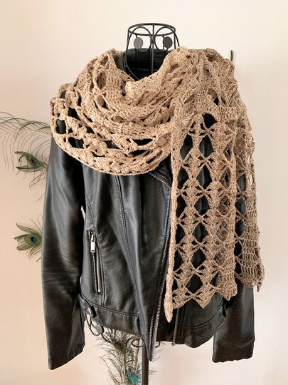 Crochet pattern stole "Penthesileia"