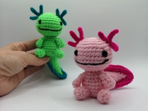 niedlicher Axolotl - Häkelanleitung von NiggyArts