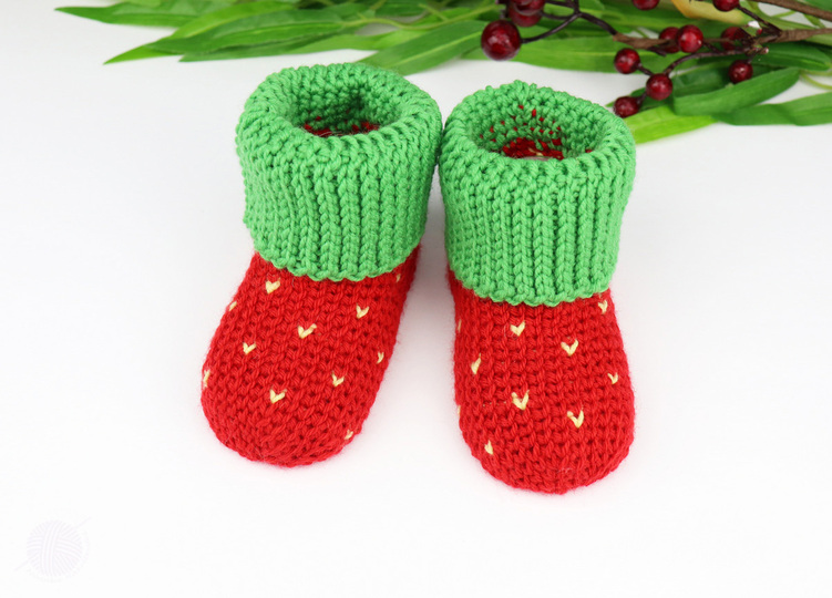 Baby- & Kindersocken "Erdbeere" (Gr. 50-116, 2 Var.)