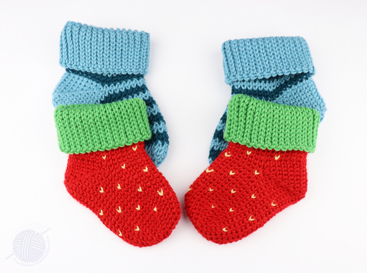 Baby- & Kindersocken "Erdbeere" (Gr. 50-116, 2 Var.)