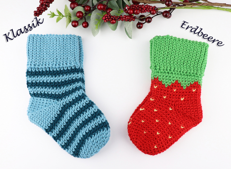 Baby- & Kindersocken "Erdbeere" (Gr. 50-116, 2 Var.)