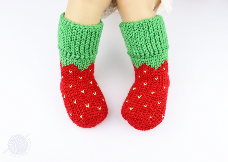 Baby- & Kindersocken "Erdbeere" (Gr. 50-116, 2 Var.)