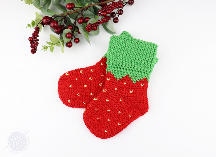 Baby- & Kindersocken "Erdbeere" (Gr. 50-116, 2 Var.)
