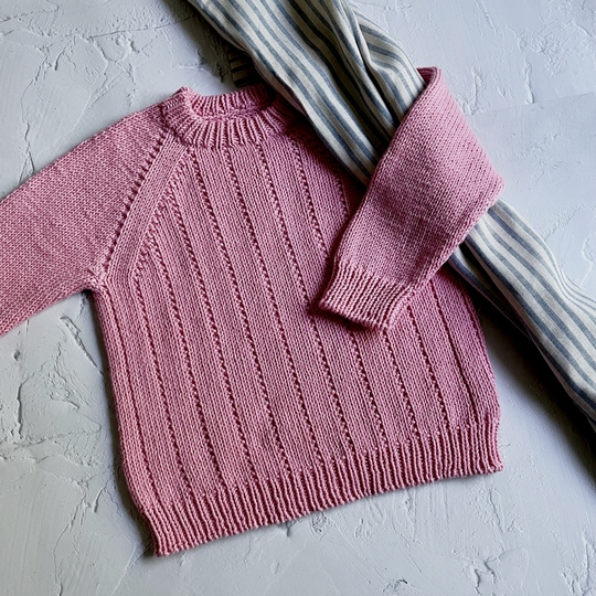 Strickanleitung Kinderpullover AMELIE Größe 104 – 134