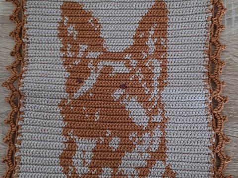 Häkelanleitung Topflappen  Schäferhund , Malinois