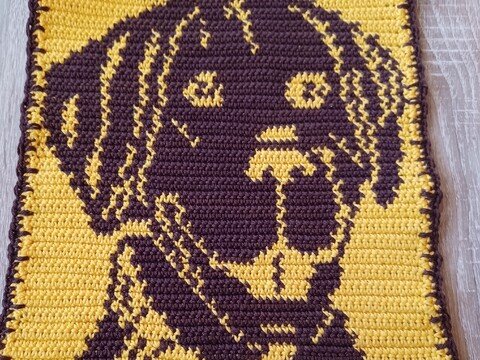 Häkelanleitung Topflappen  Labrador