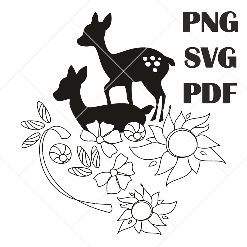 Clipart cricut digital Paper Reh T-Shirt Druck Kartengestaltung Wandbild