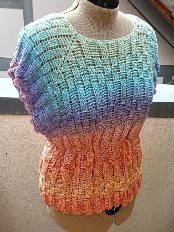 Häkelanleitung - oversize Slipover - Tunika - Blouson - "Square Dancer" - Bild 9